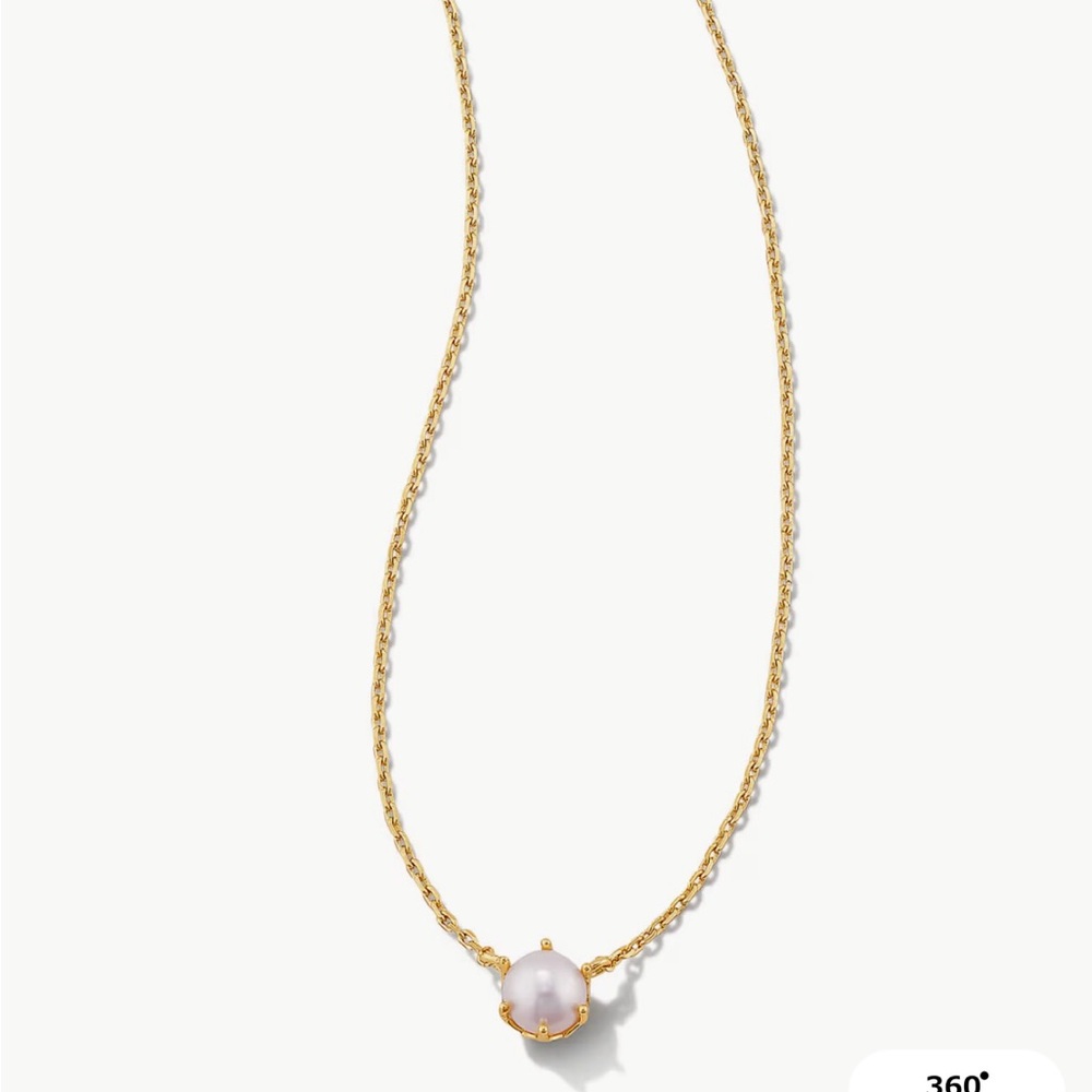 Kendra Scott | Ashton Gold Pendant Necklace in Freshwater Cultured Pearl | NWT - Picture 6 of 7